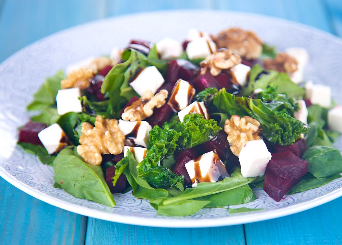 Kale with beets