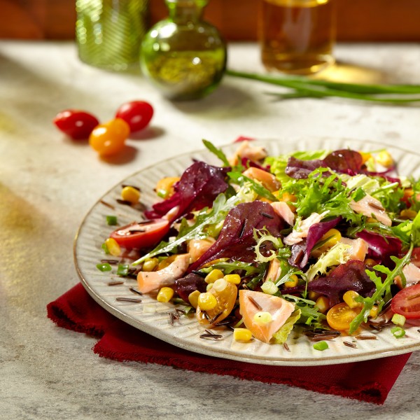 Salmon and rice salad